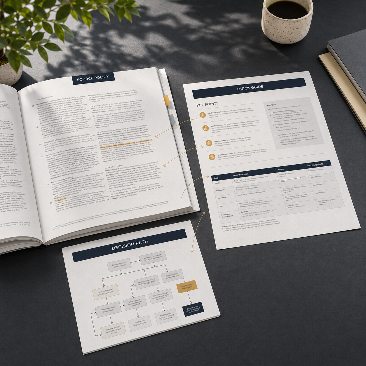 Complex policy information transformed into clear professional guidance